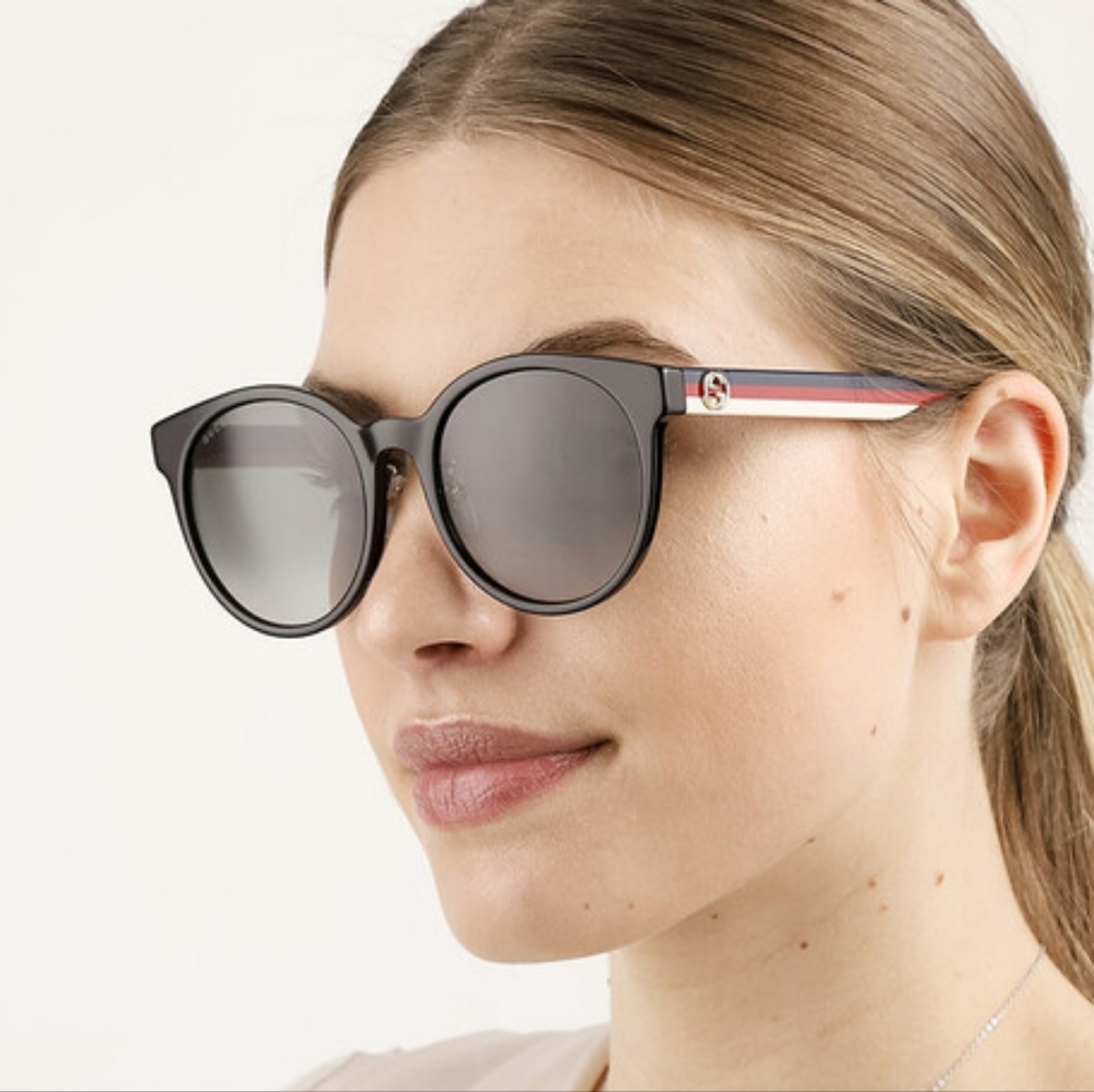 Gucci GG0416SK 001 Round Women Sungasses NEW - Picture 2 of 3